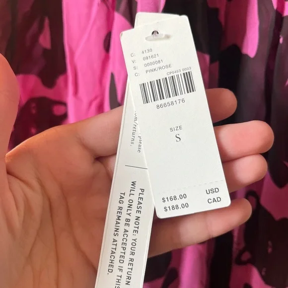 Maeve Pink and Brown Mini Dress - Picture 5 of 9